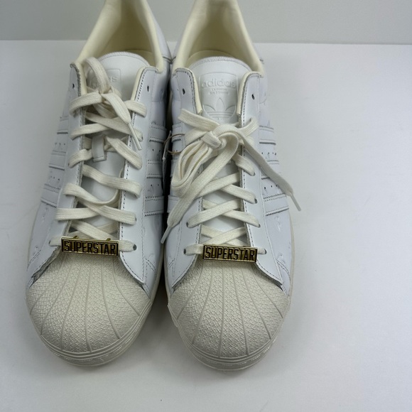Size 13 - adidas Superstar Low Allover Debossed Trefoils - White - Picture 8 of 10